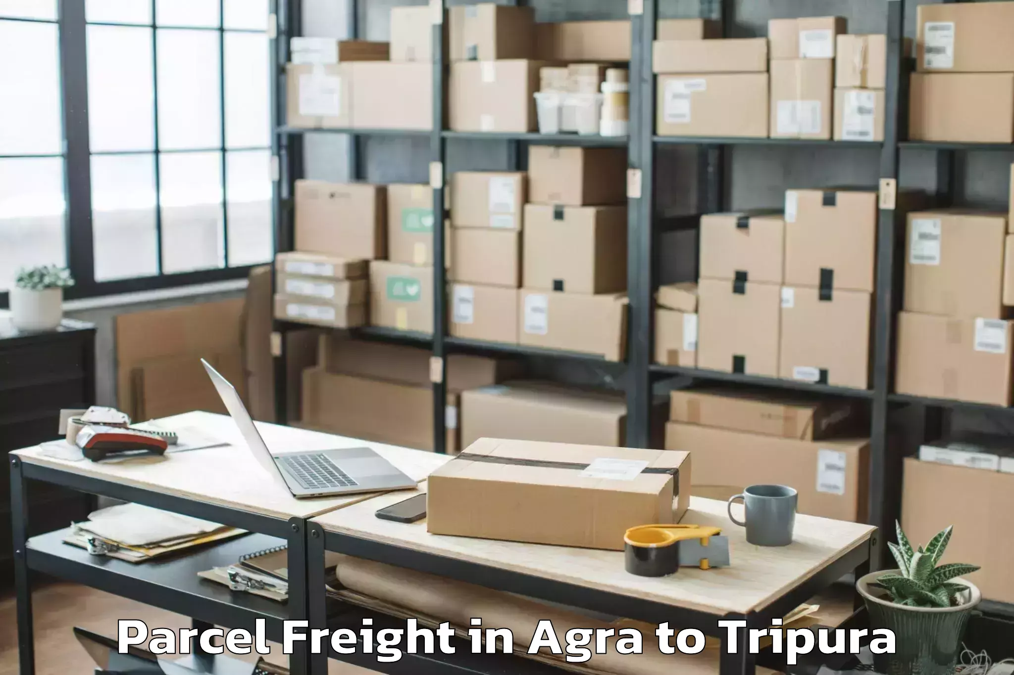 Trusted Agra to Amarpur Gomati Parcel Freight